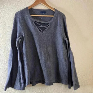 American Eagle flared sleeves knit sweater size xl